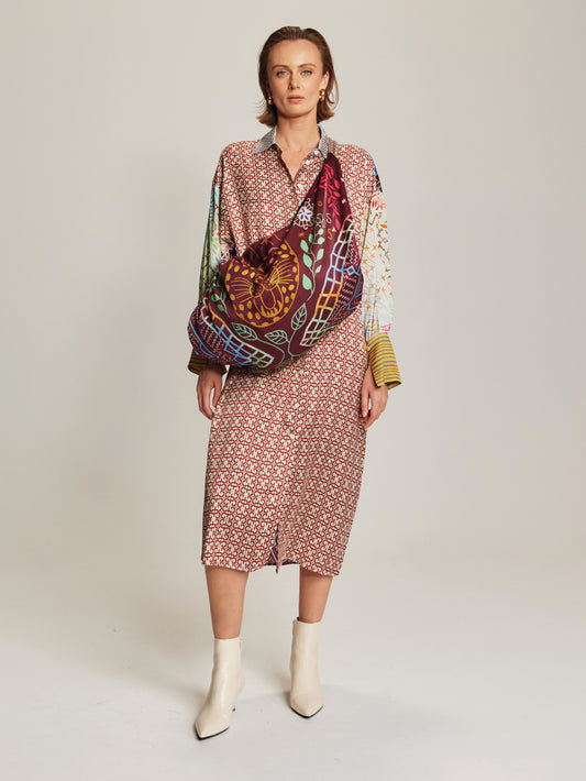 Athena Collar Button Up Dress