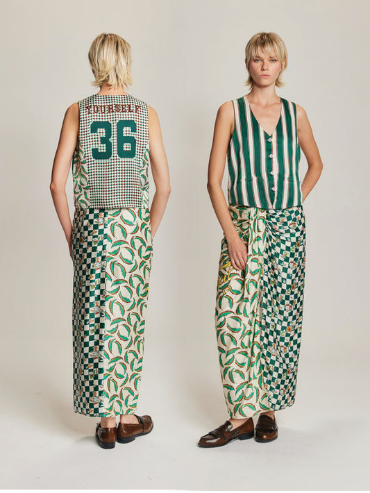 Luna Tie Front Skirt