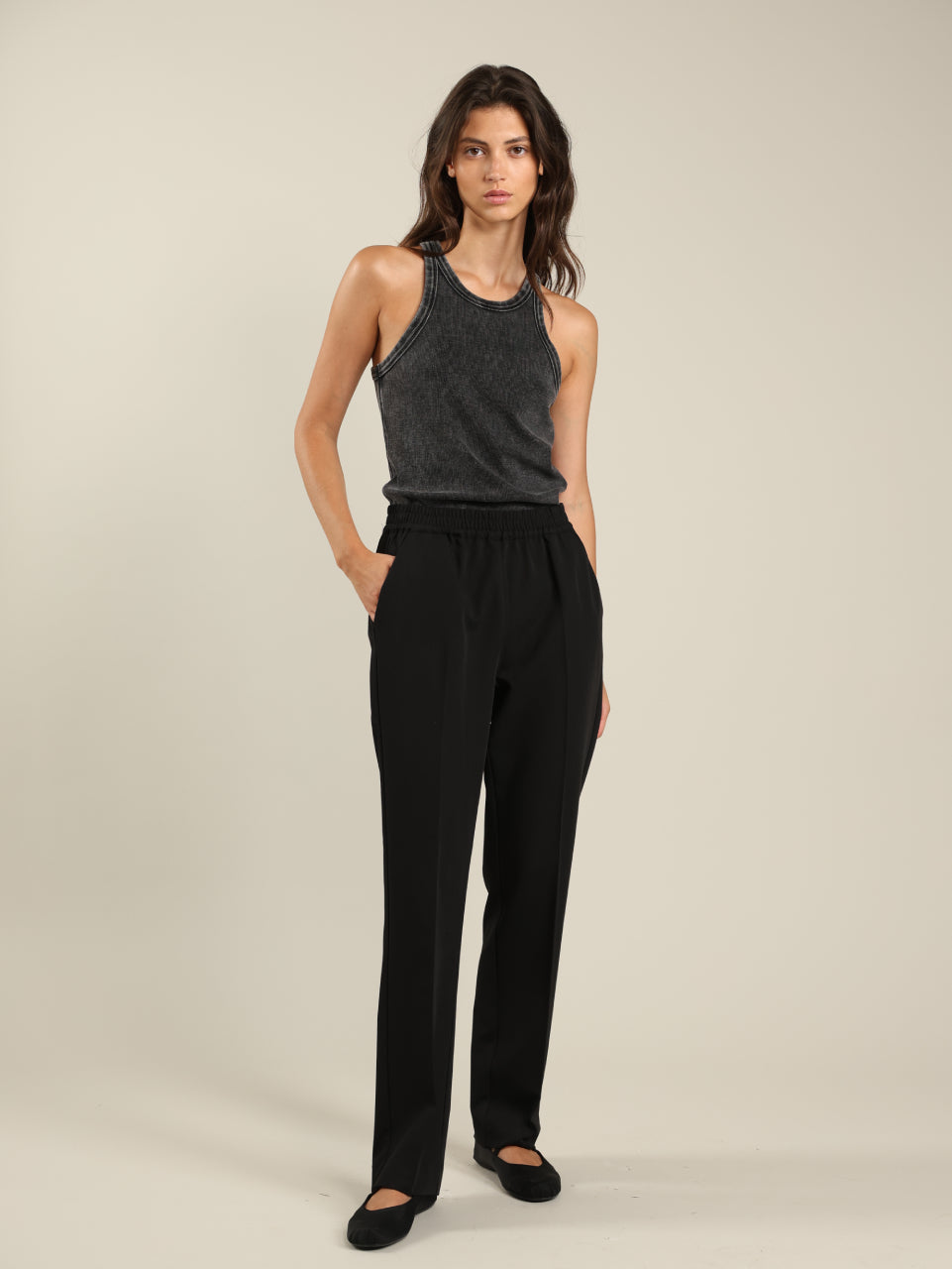 Tailored Straight Leg Pants