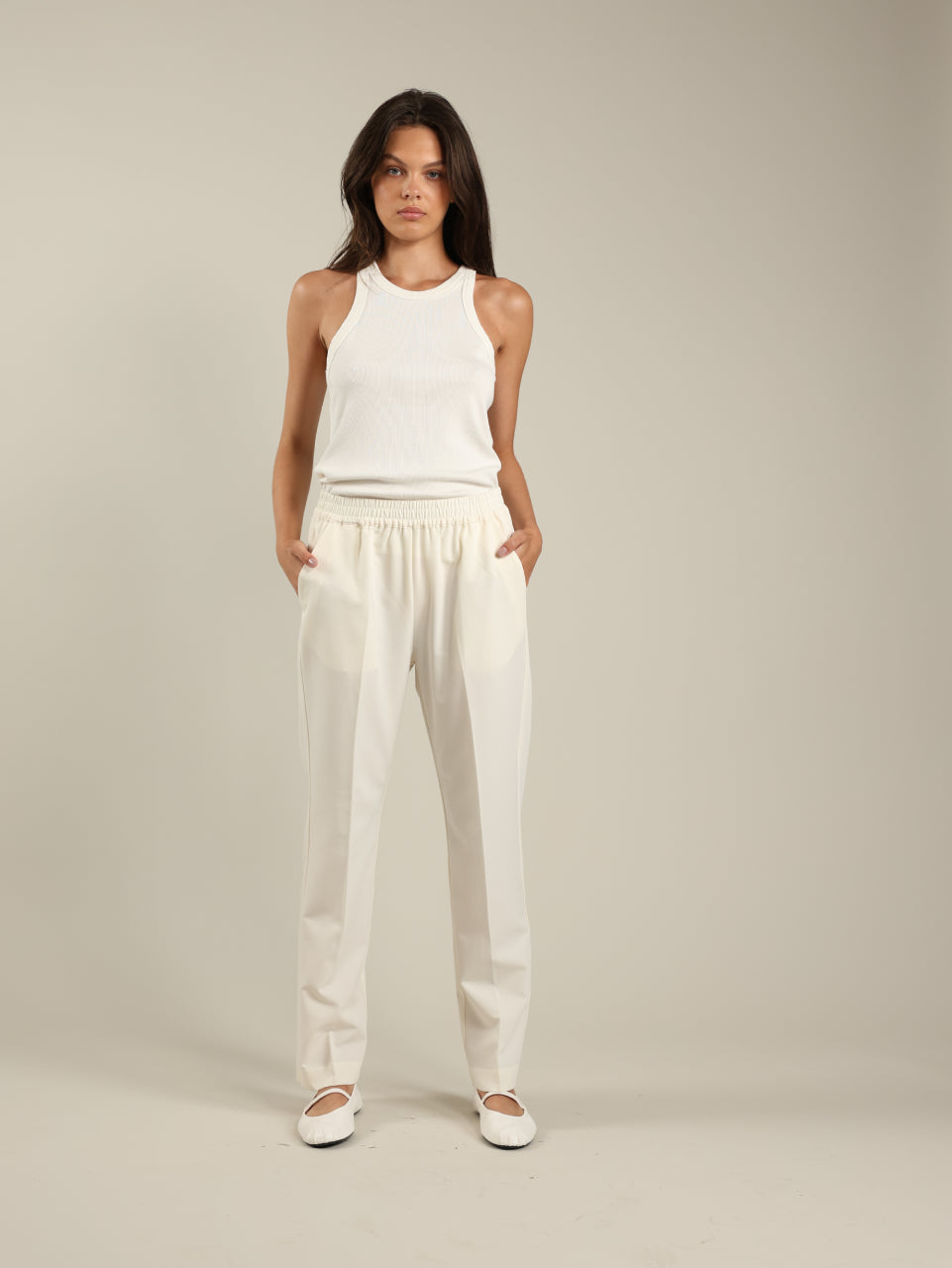 Tailored Straight Leg Pants