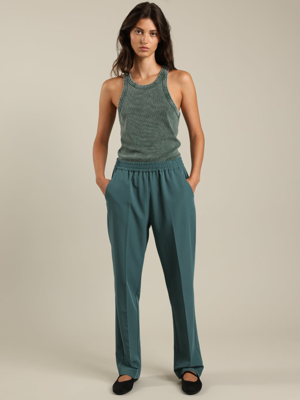 Tailored Straight Leg Pants