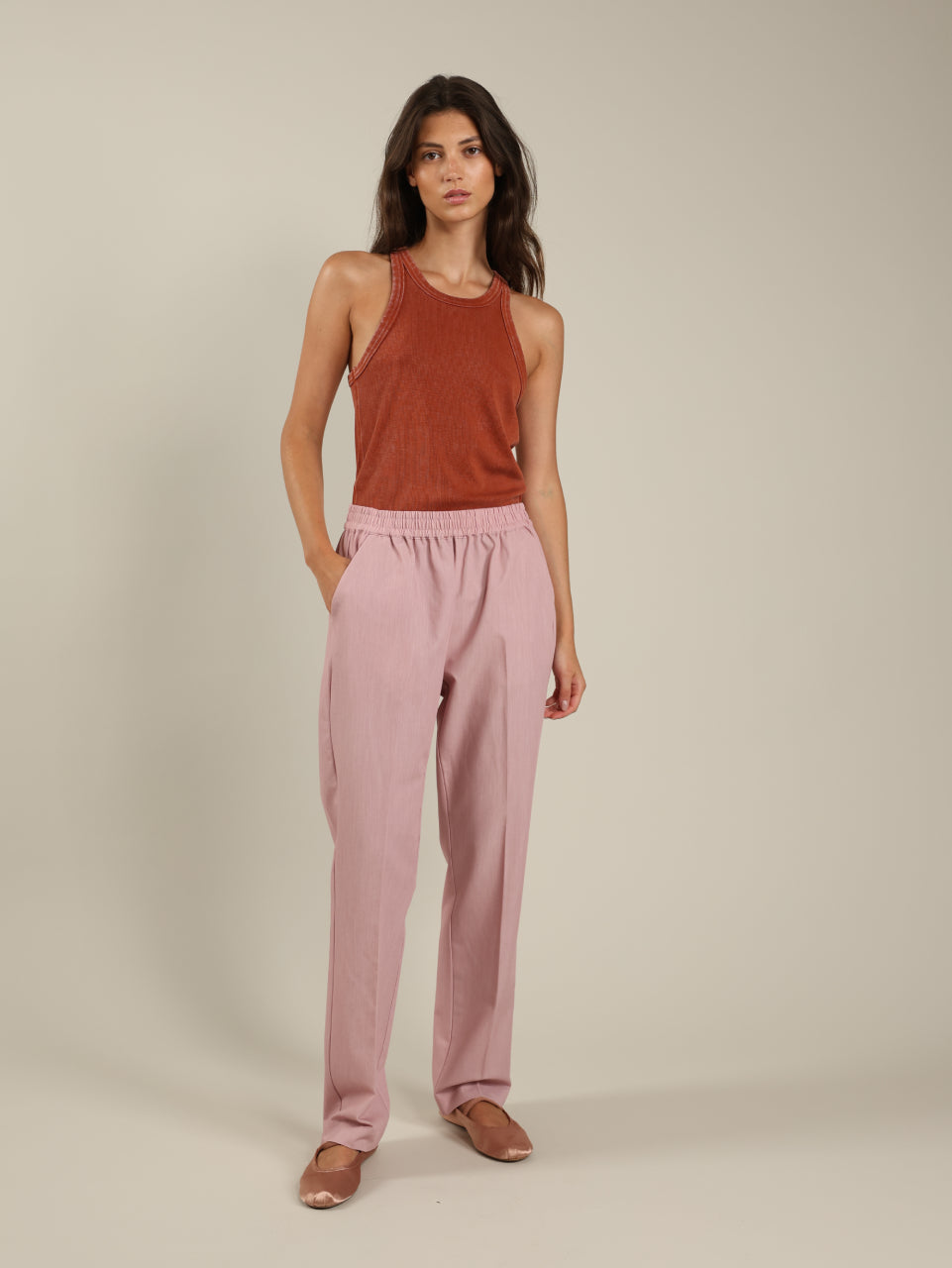 Tailored Straight Leg Pants