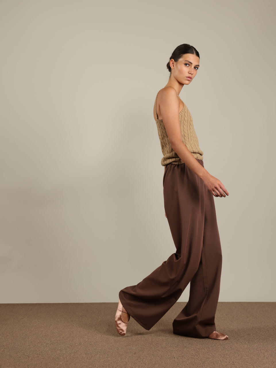 Wide Leg Rubber Pants