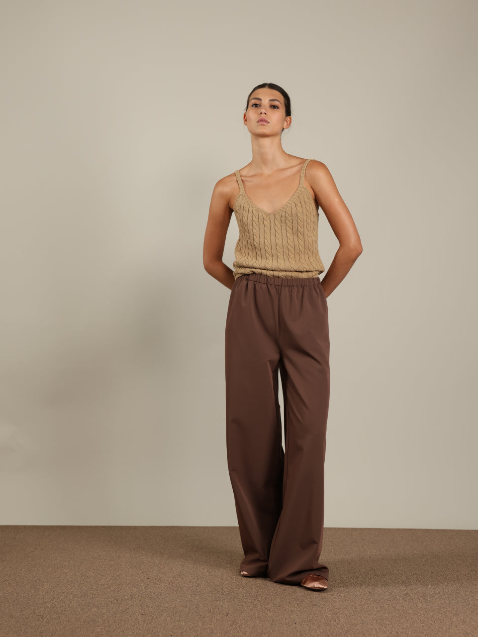 Wide Leg Rubber Pants