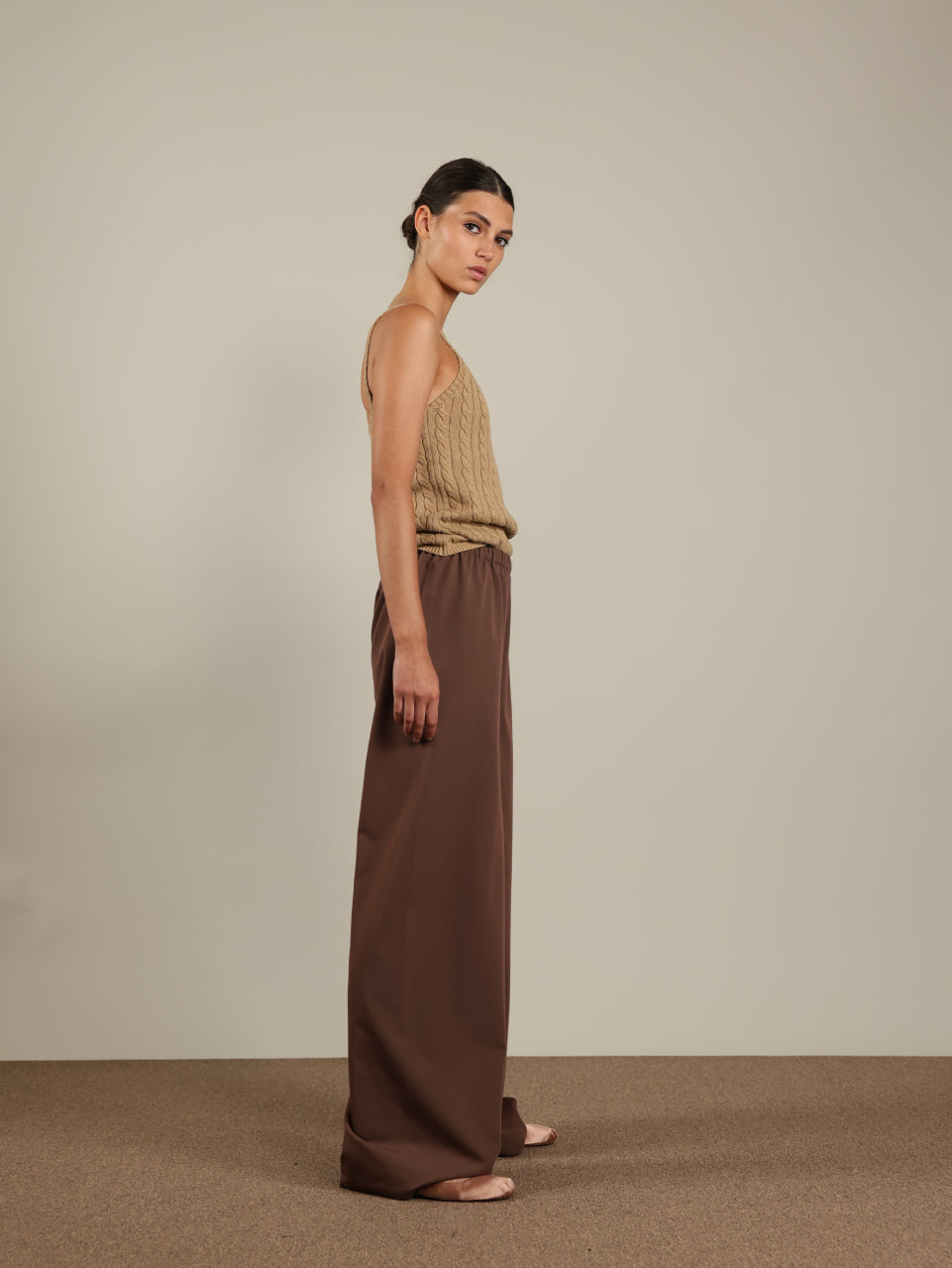 Wide Leg Rubber Pants