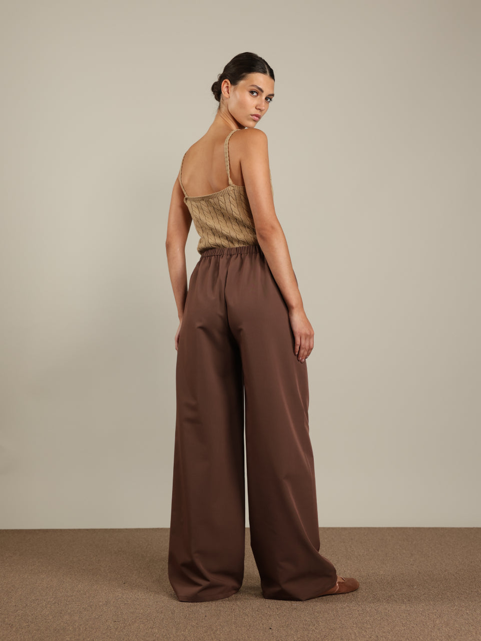 Wide Leg Rubber Pants