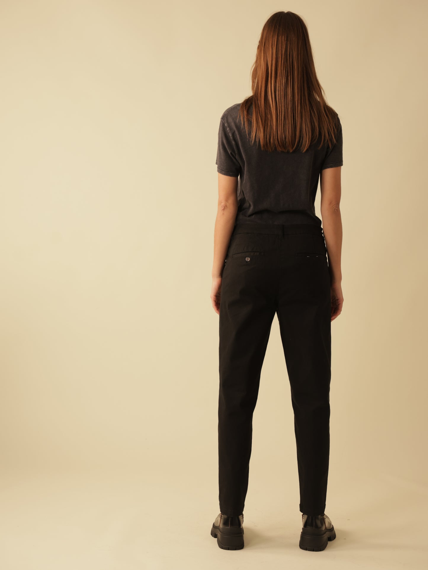 Fly Front Skinny Leg Pants