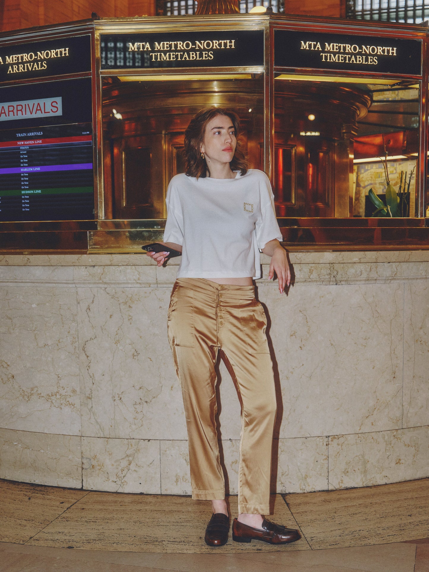Satin rubber pants