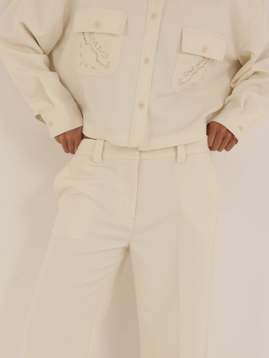 Tailored wide-leg pants