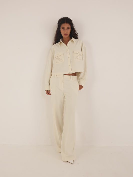 Tailored wide-leg pants