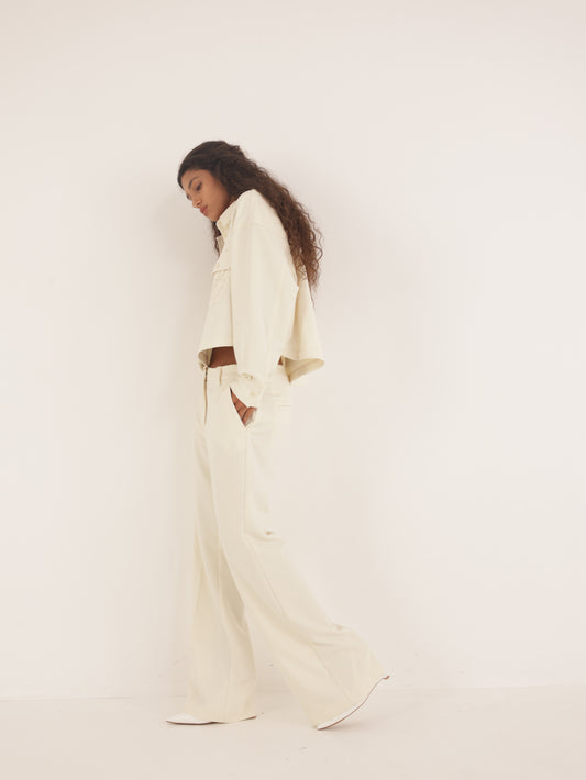 Tailored wide-leg pants