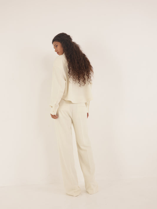 Tailored wide-leg pants