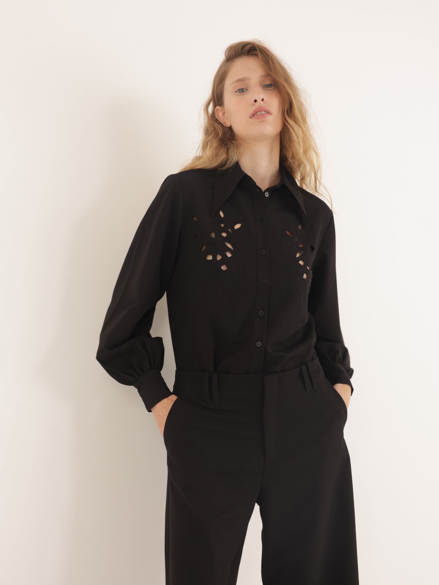 Tailored Wide-Leg Pants