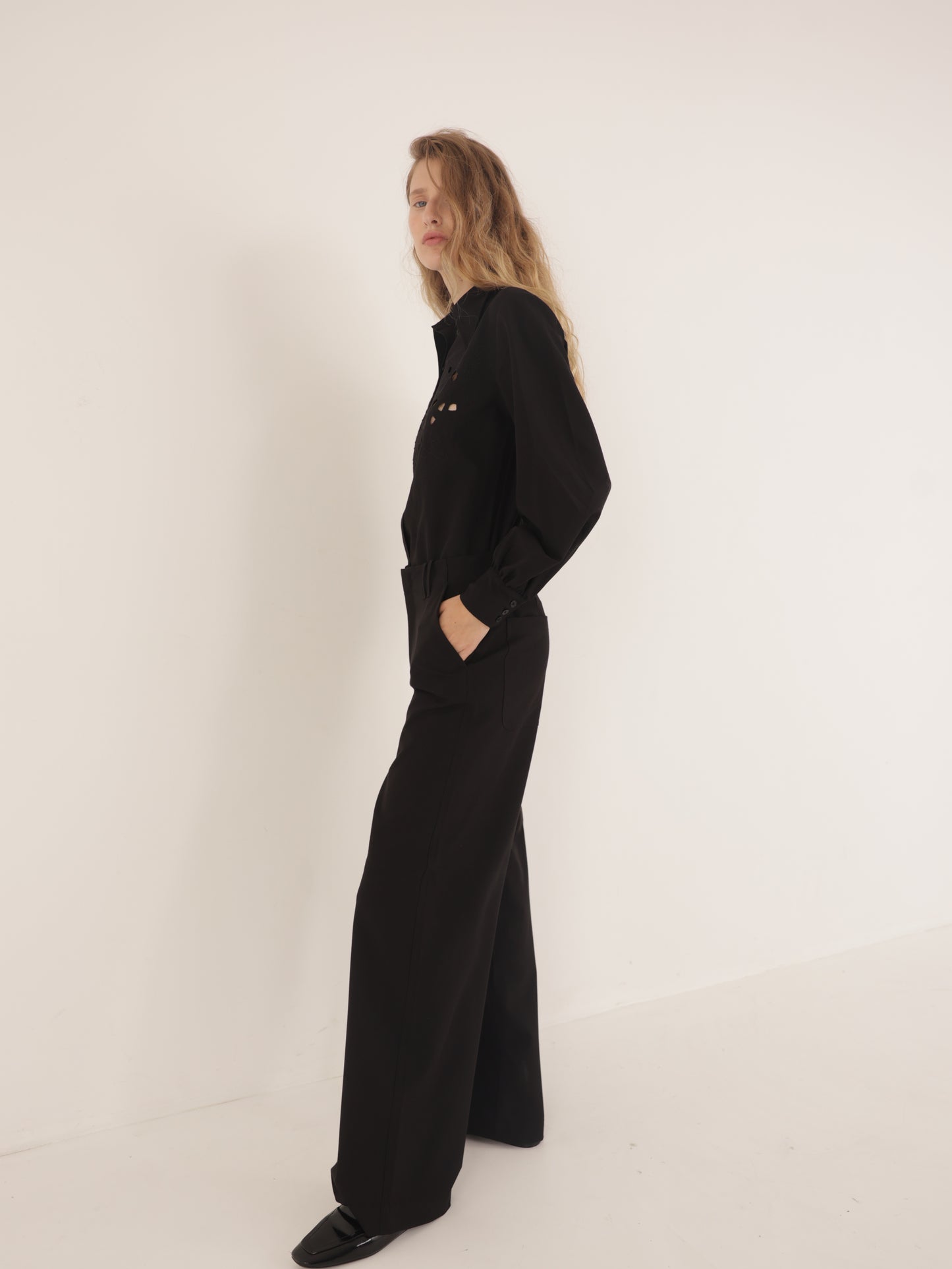 Tailored Wide-Leg Pants