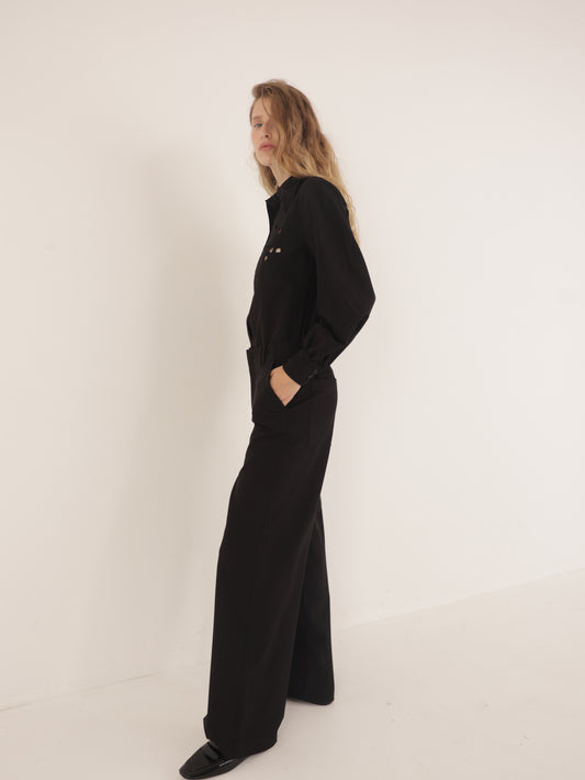Tailored Wide-Leg Pants