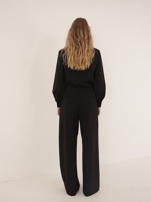 Tailored Wide-Leg Pants