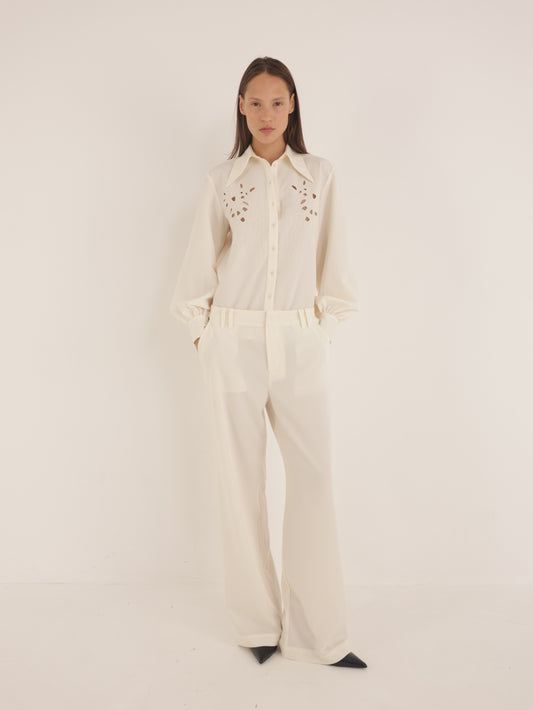 Tailored Wide-Leg Pants