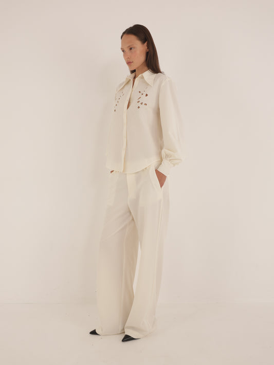 Tailored Wide-Leg Pants