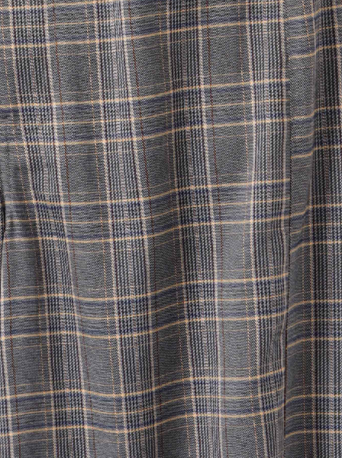Checked barrel-leg trousers