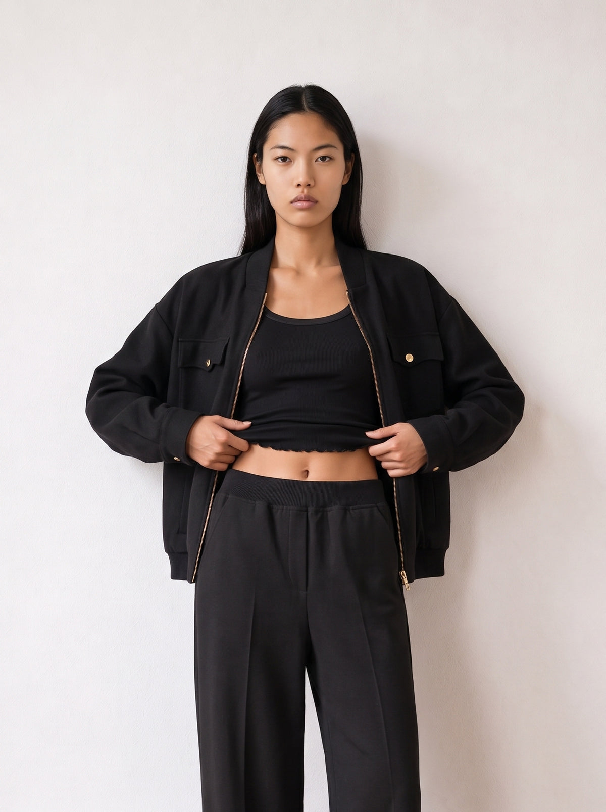 Wide Leg Rubber Pants