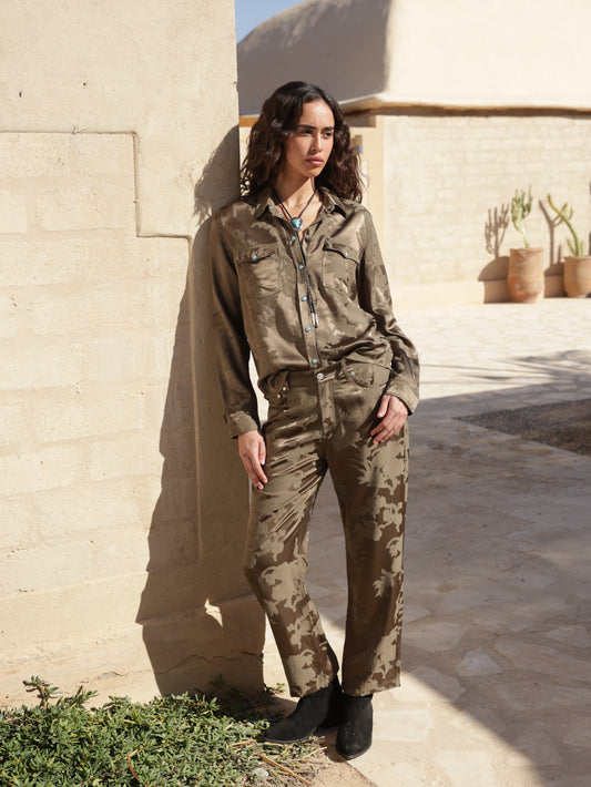 Five-pocket Jacquard Pants