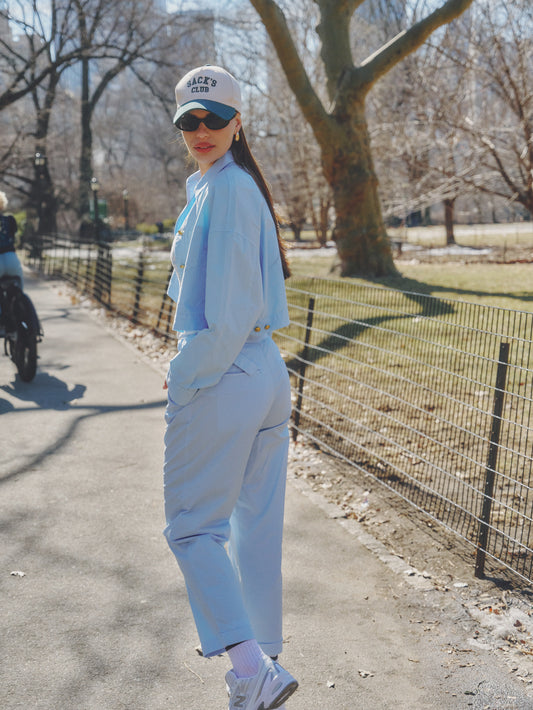 A Symmetrical Cotton Belt Pants