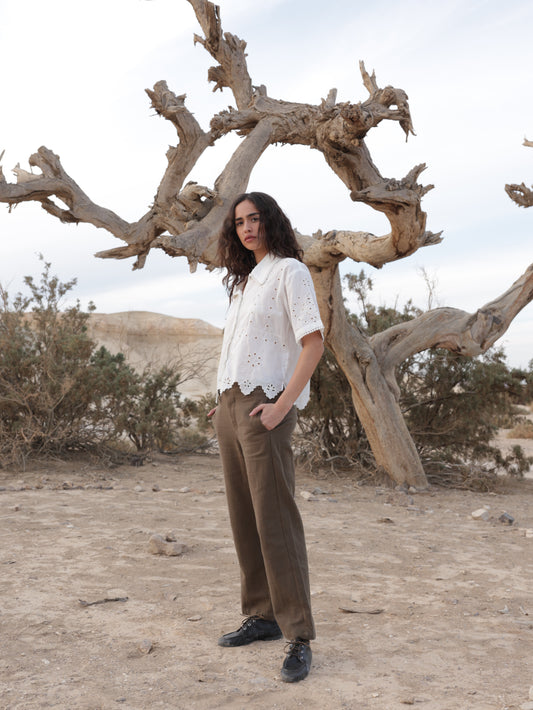 Embroidered Chino Pants