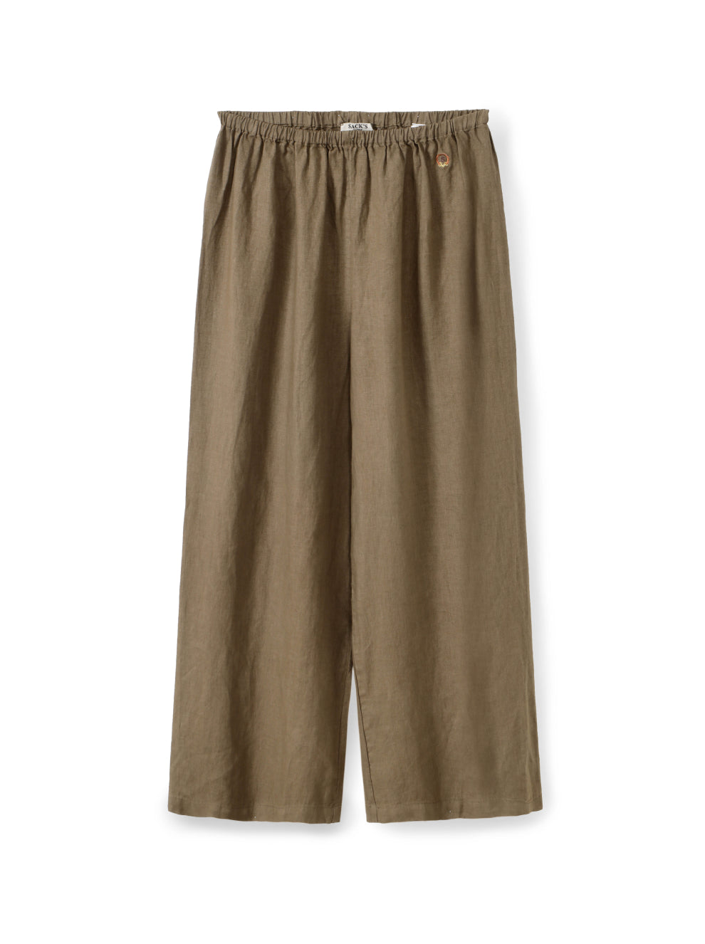 מכנסי פשתן רגל רחבה