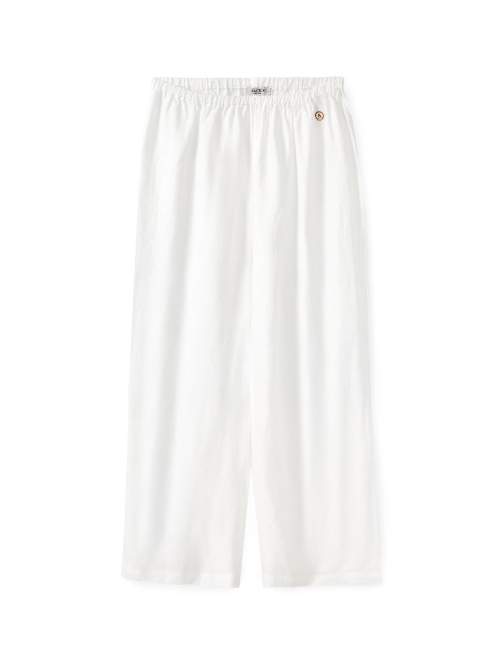 מכנסי פשתן רגל רחבה