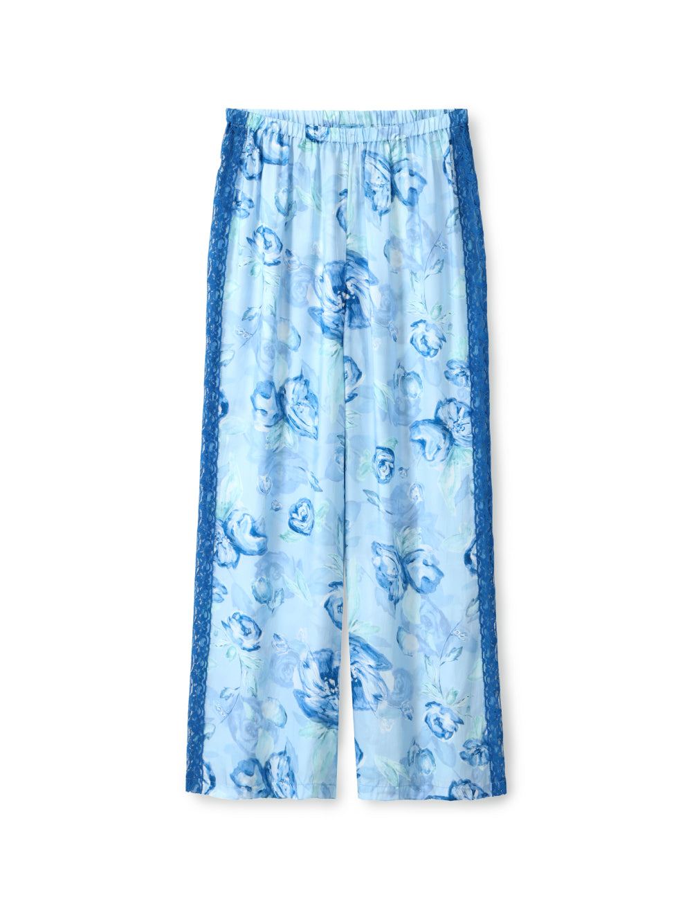 Lace satin pants