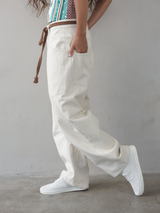 Juno Tapered Leg Jeans & Rope Belt