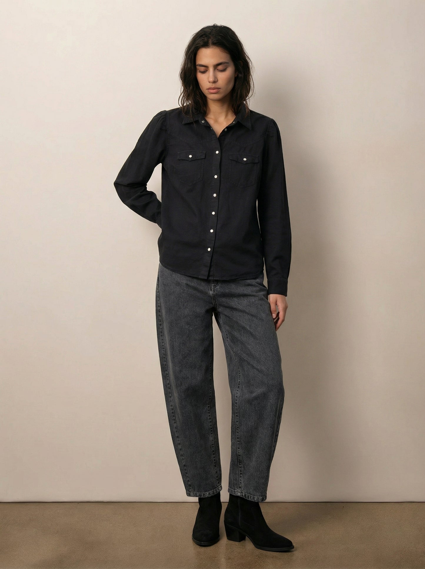 Cottton pants Barrel cut