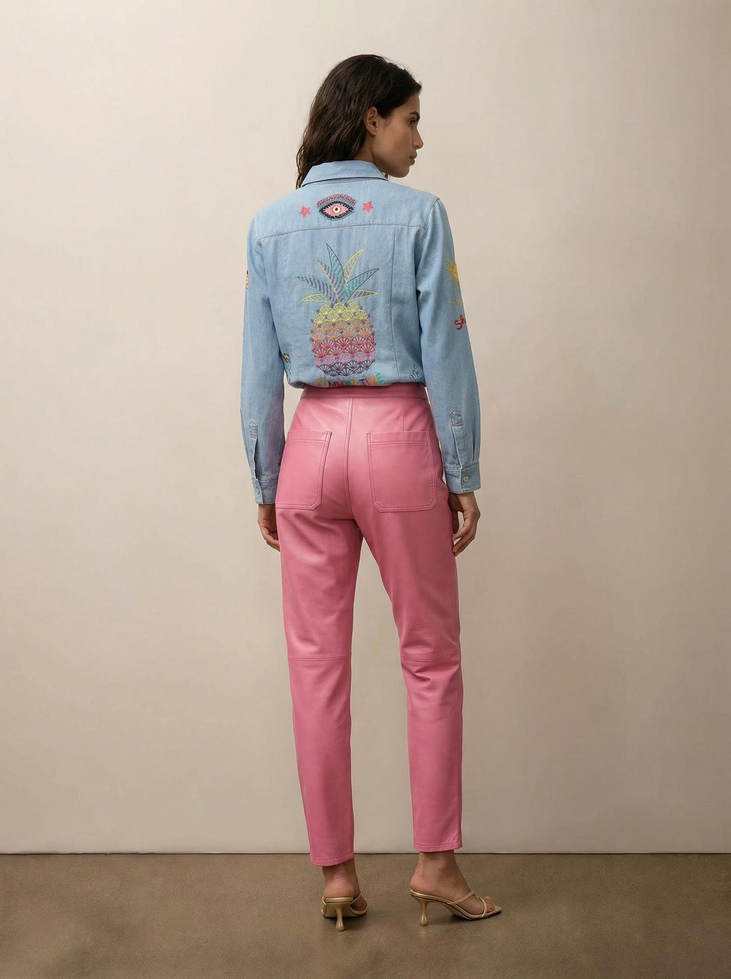 מכנס עור גזרת ברל