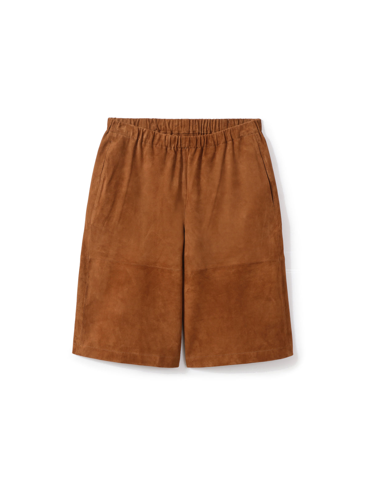 Suede Bermuda shorts