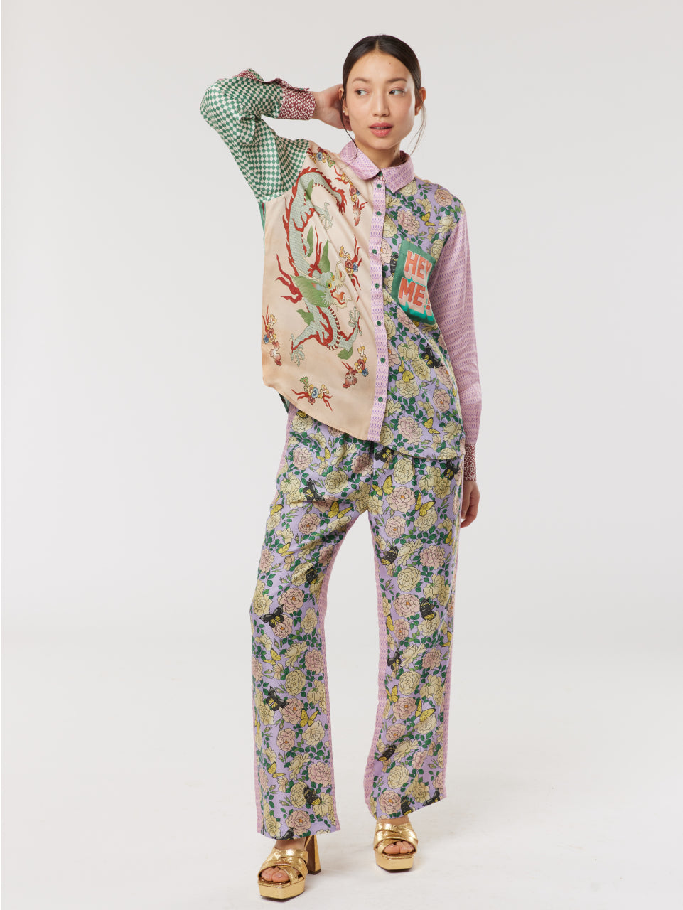 Bailey Straight Leg Printed Trousers