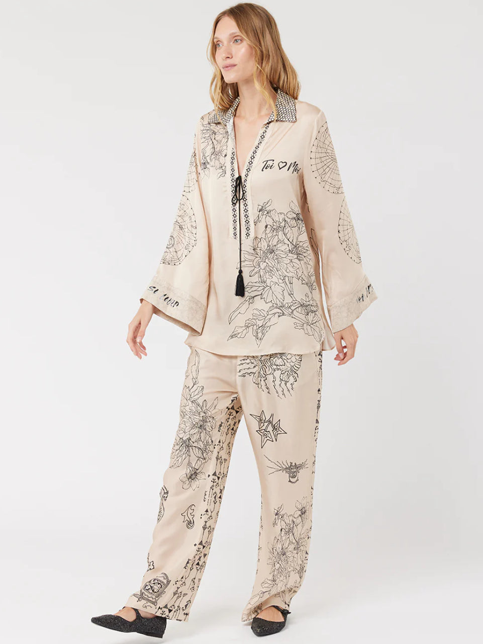 Bailey Straight Leg Printed Trousers