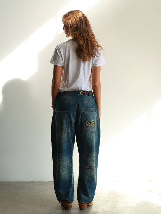 Juno Tapered Leg Jeans & Rope Belt