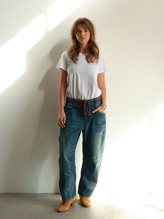 Juno Tapered Leg Jeans & Rope Belt