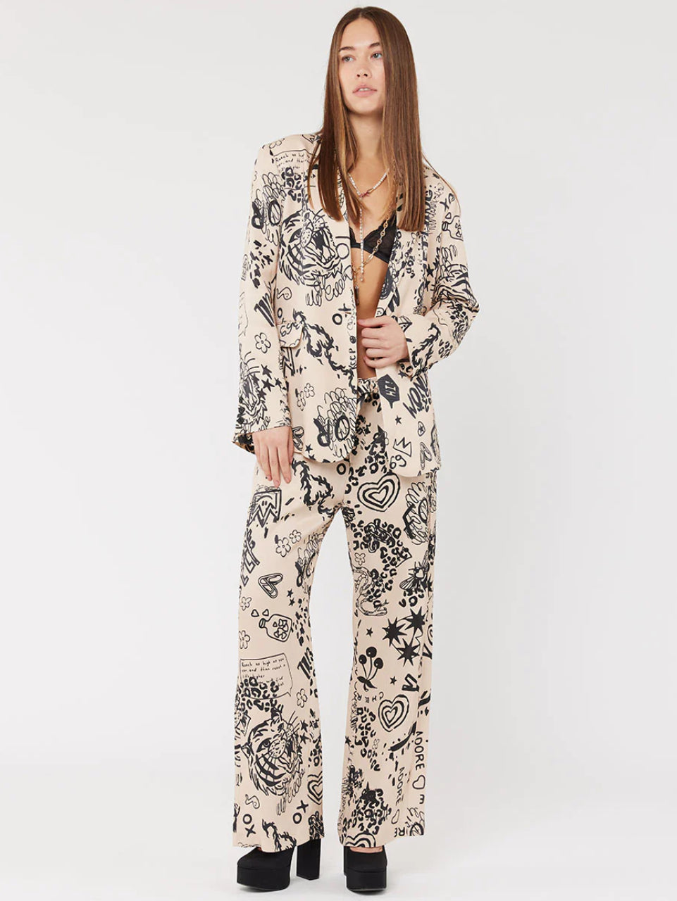 Margot Belted Printed Pants