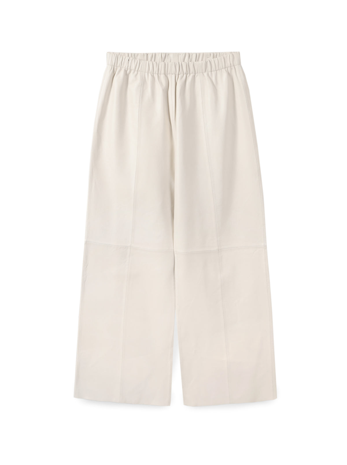 Wide-leg leather trousers