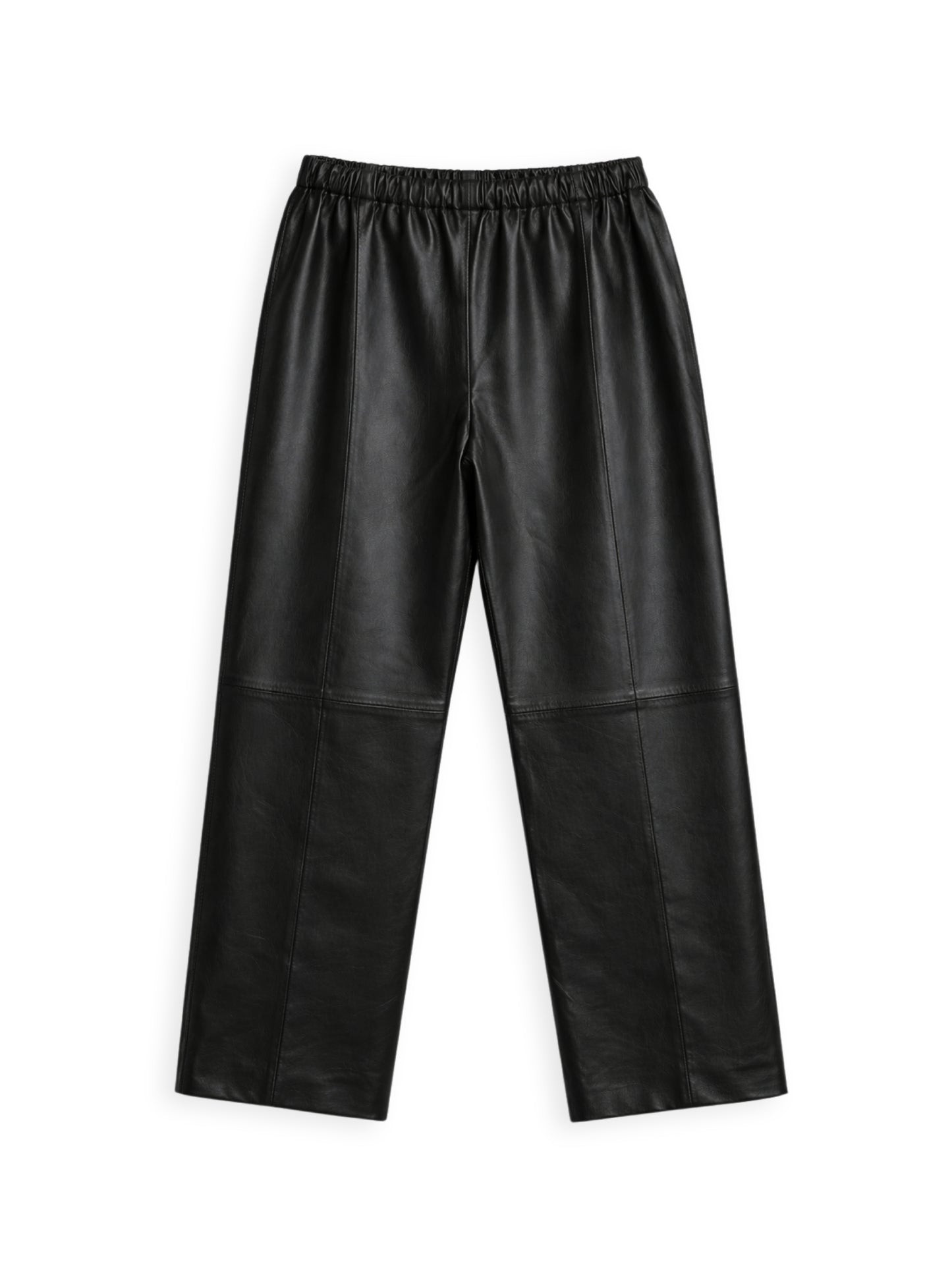 Wide-leg leather pants