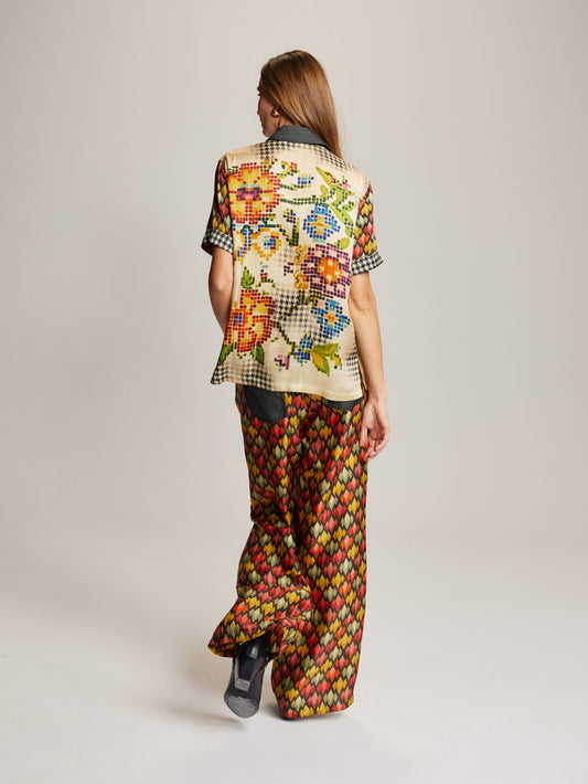 Sandra Combined Denim Pants