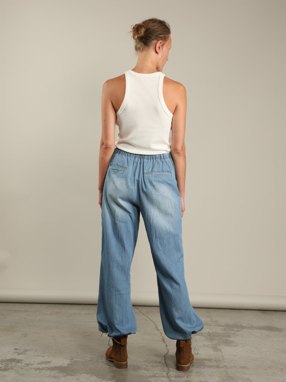 Denim Flared Pants