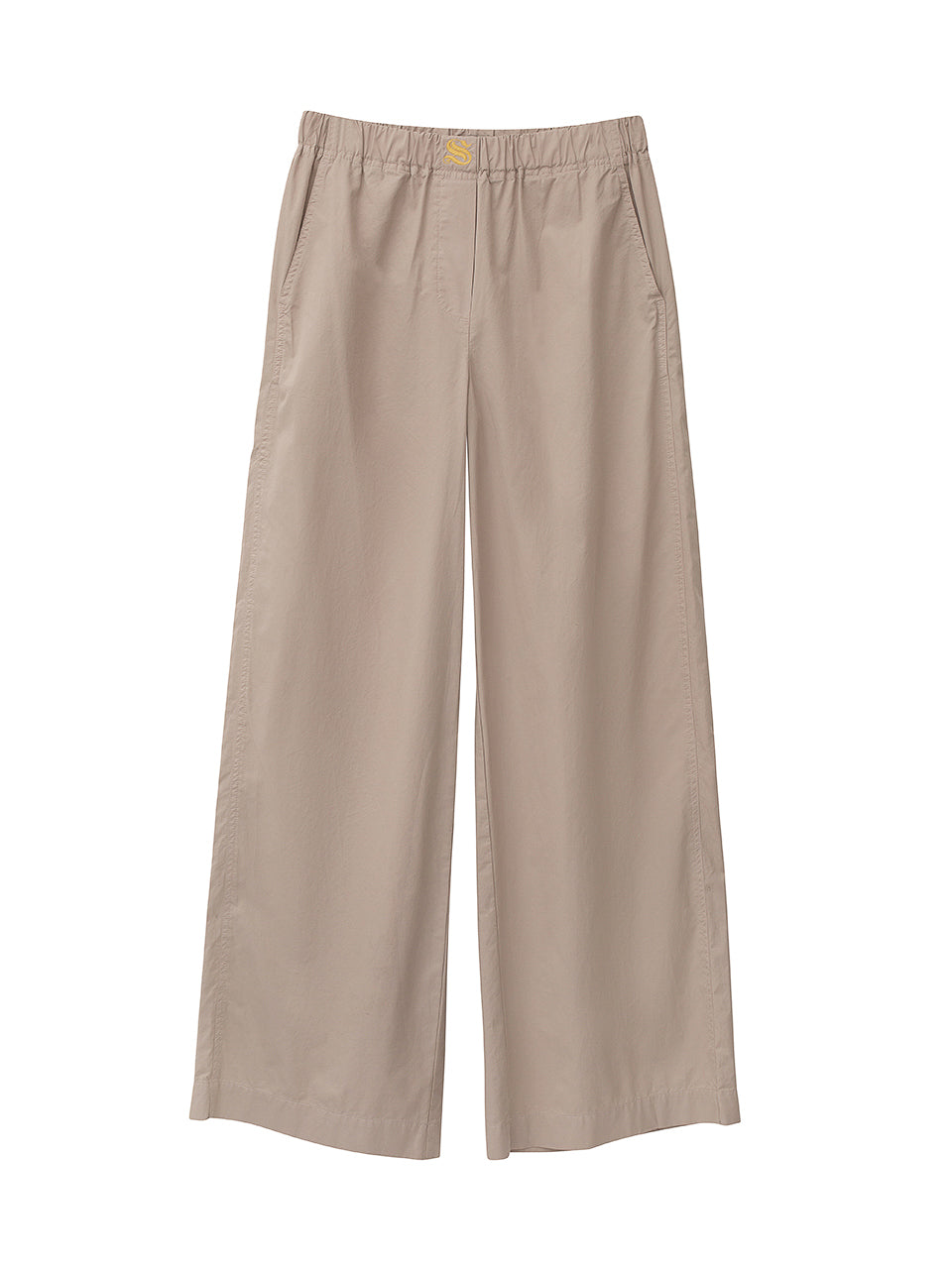 Elastic Waist Wide Leg Pants