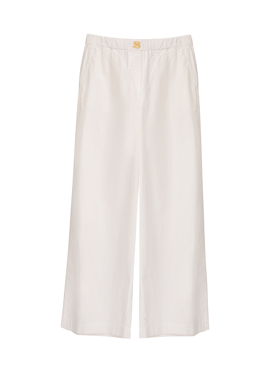 Elastic Waist Wide Leg Pants