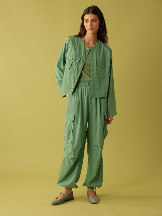 Elastic Waist Wide Leg Pants