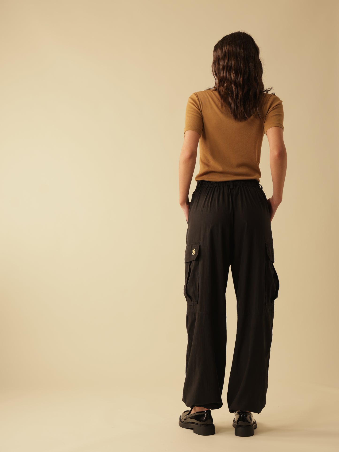 Elastic Waist Wide Leg Pants