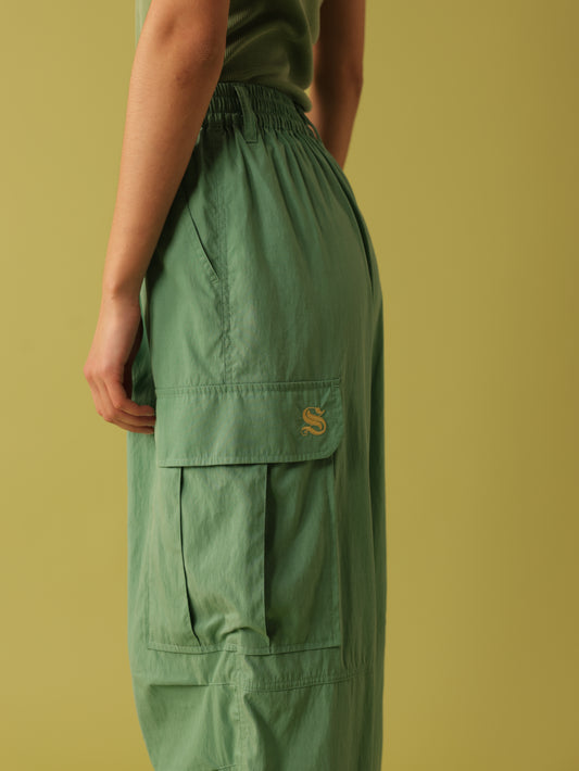 Elastic Waist Wide Leg Pants