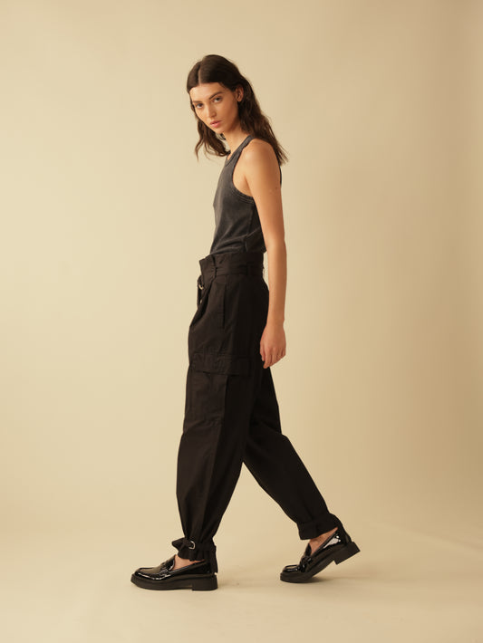 Belted Waist Utility Pants