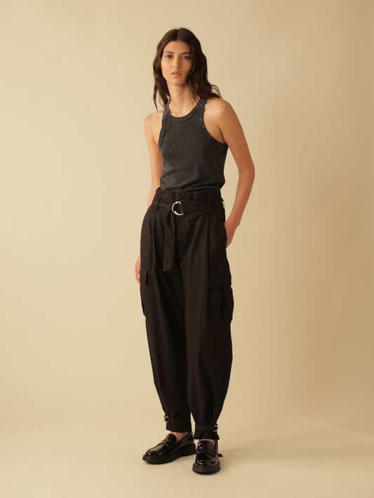 Belted Waist Utility Pants
